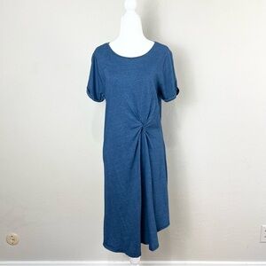 Anthropologie Holding‎ Horses Blue Paula Midi Shirt Dress Size Medium